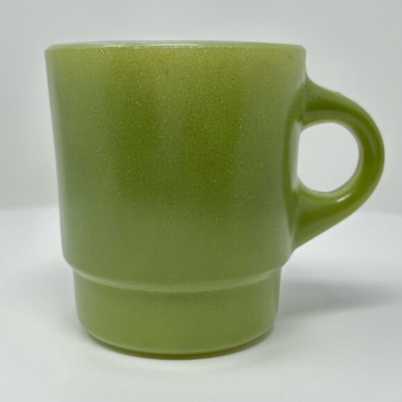 Vintage Anchor Hocking Fire King Green Mug - Picture 2 of 5